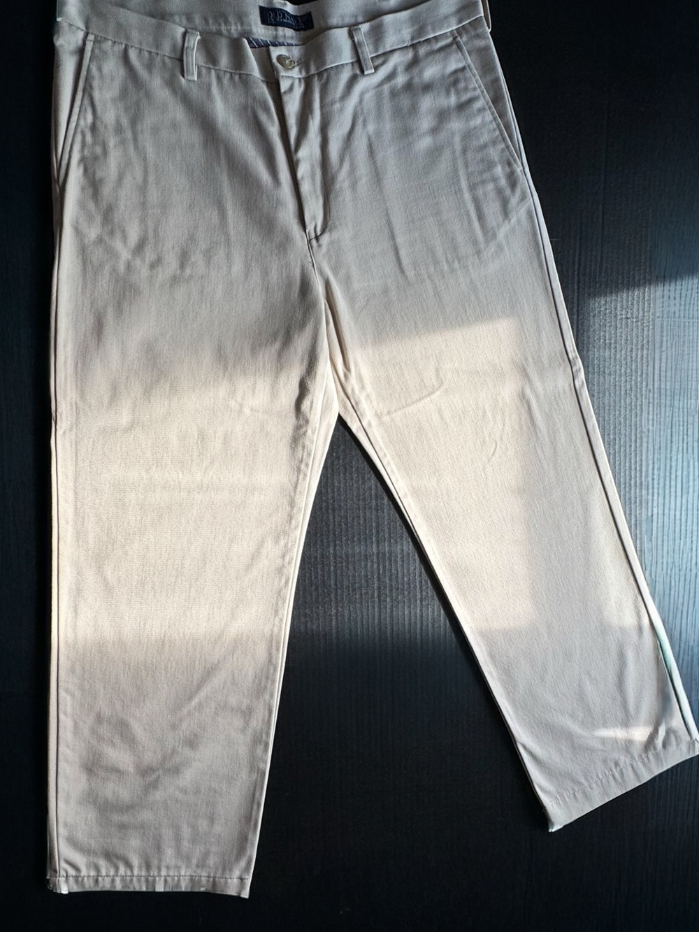 Old Navy Men’s Khaki Chino Pants 40x32 Beige Flat Front 100% Cotton